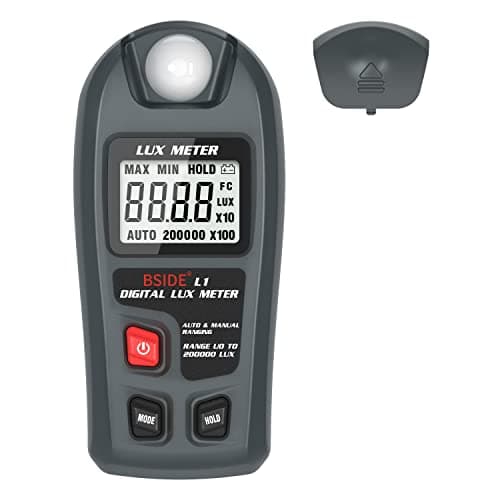 Medidor de luz BSIDE Medidor de iluminação digital 0,1-200.000 Luxímetro fotômetro luminômetro ambiente para plantas, faróis de carro, casa e escritório LED luz fotografia