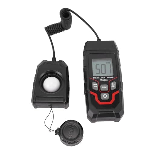 Generic Medidor de luz digital, luxímetro profissional com sensor extensível e ± 4% de precisão, para plantas internas e externas, escritórios, escolas, residências
