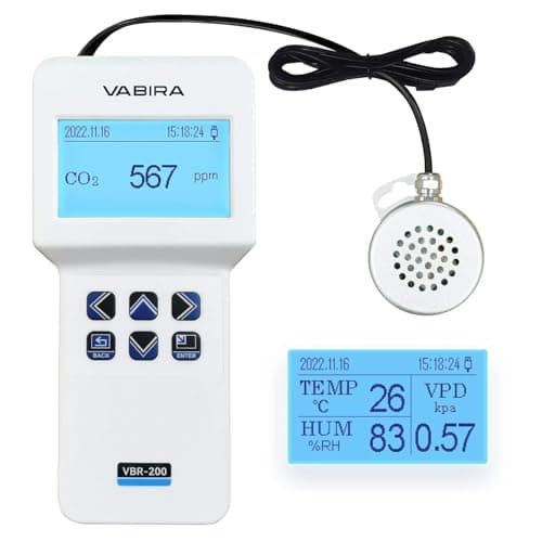 Sensor NDIR do Data Logger do Medidor de CO2. Temperatura, Umidade, Medidor VPD.