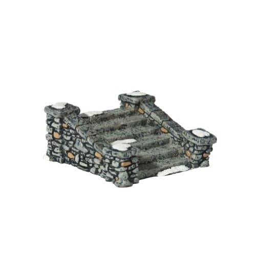Department 56 Acessórios de plástico para aldeias Estatueta acessória de degraus de calcário