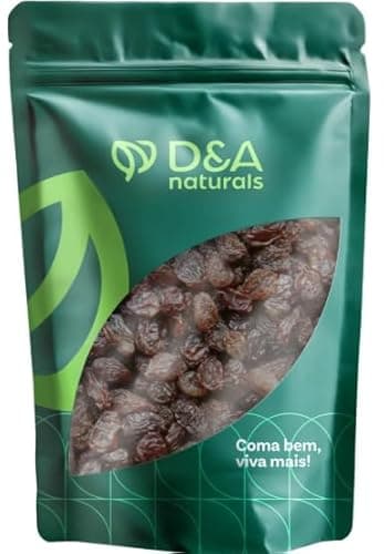 Uvas Passas Pretas Sem Semente - D&A Naturals (1Kg)