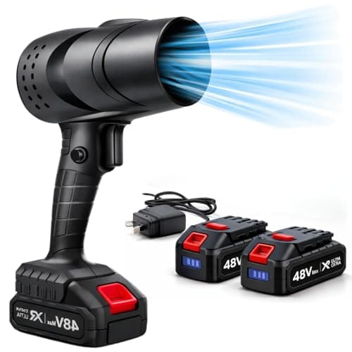Soprador De Folhas Turbo Acendedor de Churrasqueira Secador Para Carros Pêlos de animais Portátil Muito Forte Com 48V 2 Baterias Elétrico 110V/220V Bivolt