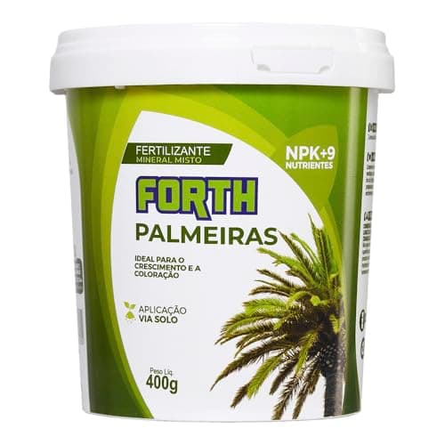 Adubo Forth Palmeiras, Fertilizante Mineral, NPK (Nitrogênio, Fósforo & Potássio), 9 Micronutrientes, Nutrição Especializada, Balde 400g