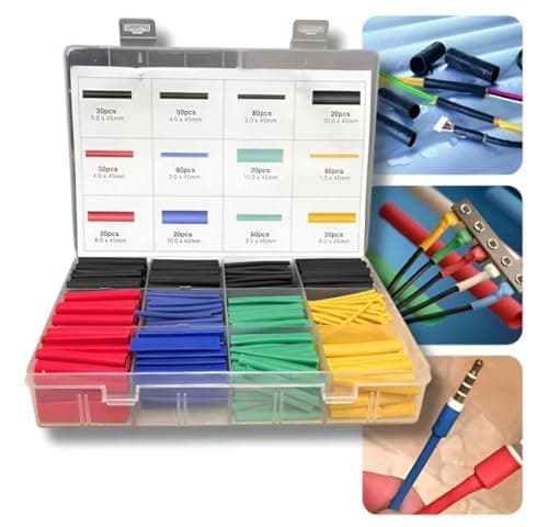 Kit Tubo Termo Retrátil 530 Peças | Polietileno Colorido para Isolamento e Reparos Elétricos | 2mm a 10mm
