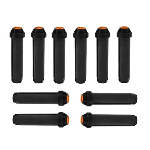 Kit de Irrigação com 10 Aspersores Pop-up, Sistema Automático para Jardim e Gramado, Preto