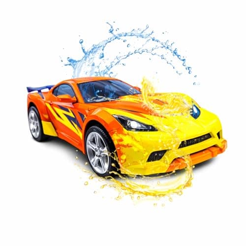 Carrinho que Muda de Cor na Água Morna, Mini Carro 1:64, Transformação Mágica com Água, Brinquedo Surpresa Infantil (Laranja Vulcano)