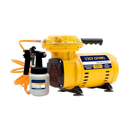 Mini Compressor de Ar Life 1/2hp Bivolt (127V-220V) Portátil para Aerografia, Pintura, Artesanato e Hobby - Modelo ZXAC-01 com Dupla Voltagem e Alta Performance