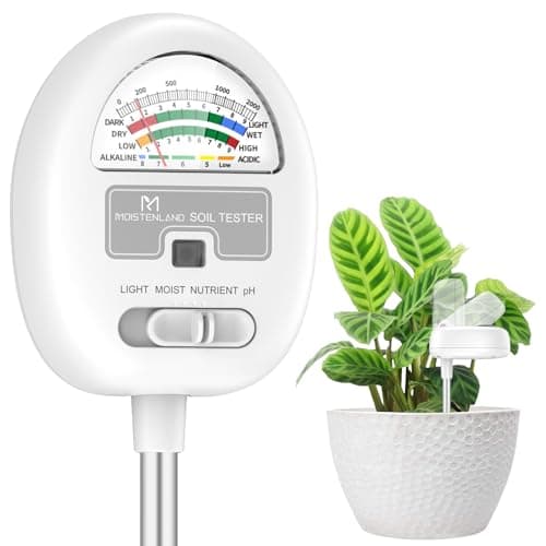 [Atualizado] Medidor de umidade do solo, testador de pH 4 em 1, medidor de umidade do solo/luz/nutrientes/pH para jardinagem, gramado, agricultura, uso de plantas internas e externas, sem necessidade