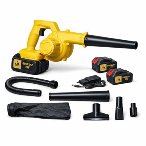 Gorillaz Soprador e Aspirador 21V 550W Amarelo SW13 2 em 1 sem Fio