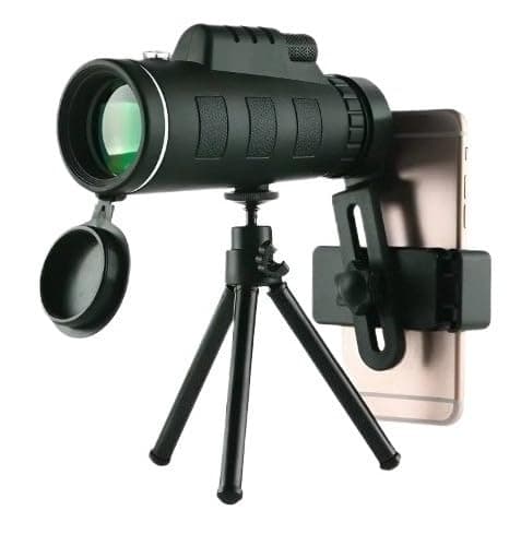 Monóculo Luneta Profissional Tático Telescópio Longo Alcance Portátil Zoom C/Tripé e Suporte Para Celular 40x60