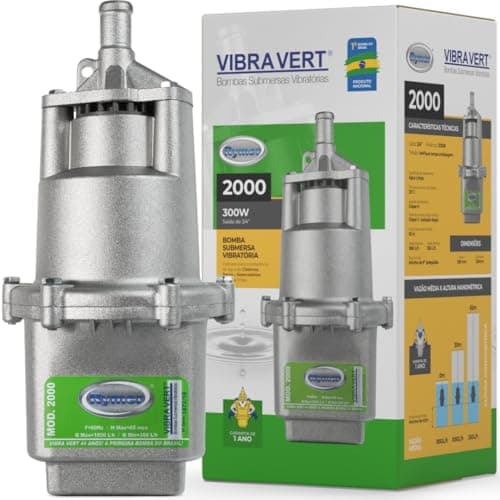 Rymer Bomba d'Água Submersa Vibravert, Mod. 2000, Tipo Sapo, 220V, 60Hz, Vazão Máx. 1850 L/h