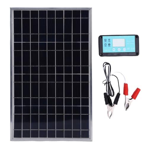Kit de Painel Solar de 100W com Controlador de Carga 12V 10-50A