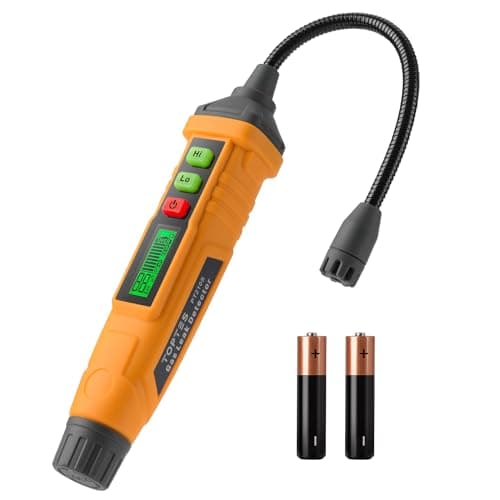 TopTes PT210S Detector de vazamento de gás, detector de gás natural com sonda de 10 cm, detector de vazamento de propano localizando gases combustíveis como gás natural, metano para casa, mede% LEL