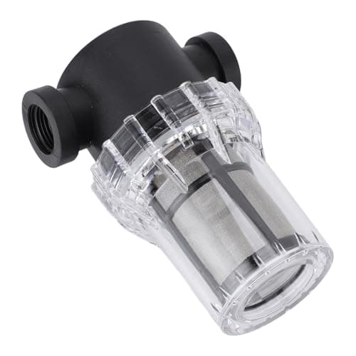 Nurnesy Filtro adaptador de torneira IBC conector de mangueira de jardim filtro de água de irrigação bomba de aquário filtro de água com material plástico para tubulação de jardim (G1/2 fêmea)