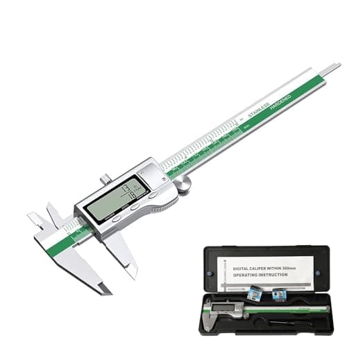 HDLNKAK Paquímetro Digital Hdlnak com Tela Lcd Grande, Micrômetro Digital Em Aço Inoxidável, Fácil Conversão Entre" Emm, Ferramenta de 6" para Uso Doméstico/Projetos Faça Você Mesmo