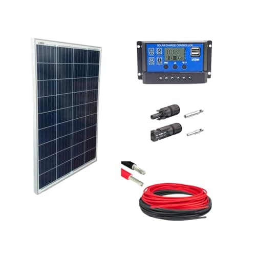 Kit de painel de energia solar 60wp com controlador de carga e cabos