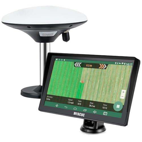 MYACUC Navegador GPS de trator para agricultura de precisão, navegador GNSS agrícola com tela sensível ao toque de 23 cm, adequado para pulverização de aração e semeadura, atividades agrícolas
