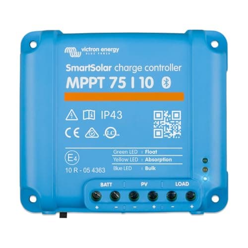 Victron Energy SmartSolar MPPT Controlador de carga solar (Bluetooth) - Controladores de carga para painéis solares - 75 V, 10 amp, 12/24 volts