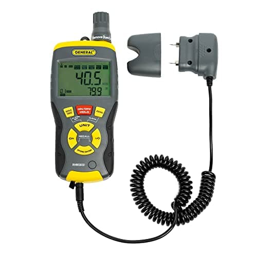 General Tools Termo-higrômetro 9 em 1 RHMG650 com medidor de umidade Pin/Pinless