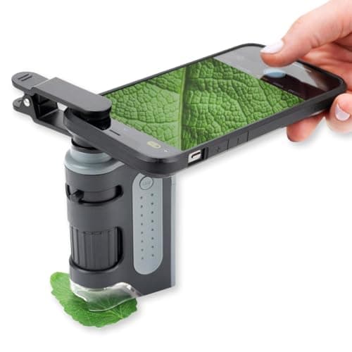 Microscópio de Bolso Carson MicroBrite 60x-120x com adaptador para Smartphone MM-350