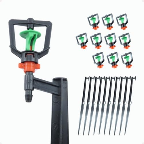Aspersor Irrigação Bailarina + Haste Grande 50cm - 10u