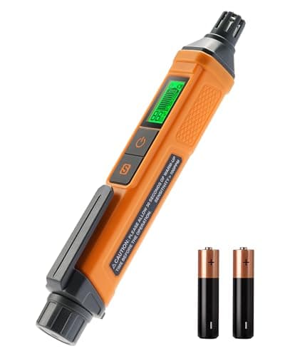 Detector de gás natural PT205 com alarme sonoro e visual, detector de vazamento de gás com valor %LEL de metano, butano, propano para casa, RV (inclui bateria x 2) - laranja