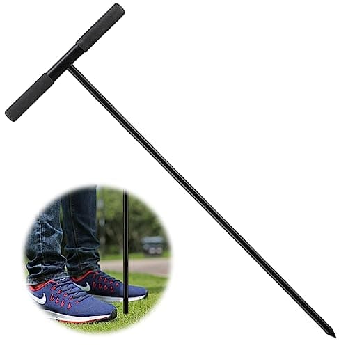 COCONUT Haste de Sonda de Solo, Ferramenta de Localização de Fossa Séptica de Metal de 48", Haste de Sonda de Solo para Compactação de Solo, Localização de Tubos Subterrâneos e Passagens de Gopher, Ja
