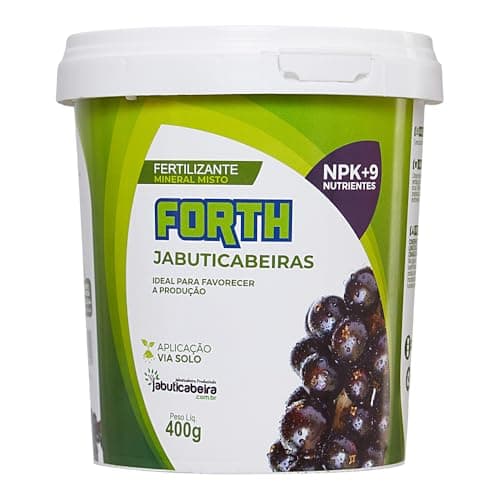 Adubo Forth Jabuticabeiras, Fertilizante Mineral, NPK + Micronutrientes, Tecnologia de Liberação Controlada, Balde, 400g