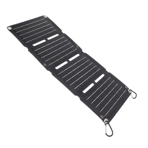 Painel solar dobrável de 40 W preto com células solares e ganchos de fixação