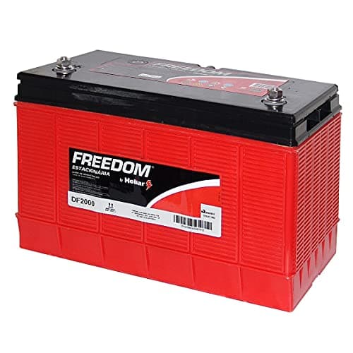 Bateria estacionária vermelha Freedom DF2000, 12V 115Ah, VRLA, livre de manutenção