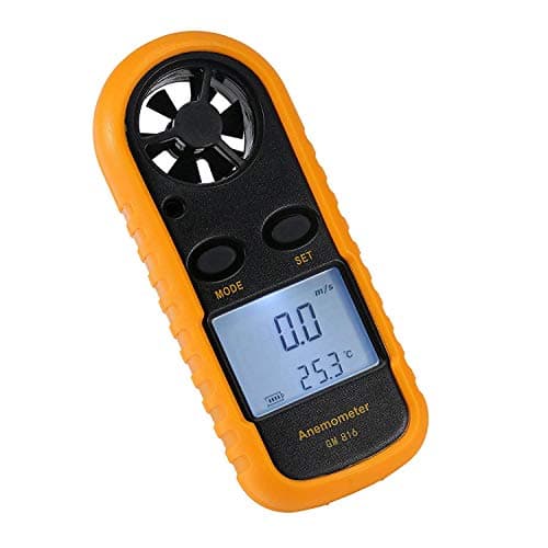 Anemômetro Digital Lttsoyh GM816, Medidor de Velocidade do Vento com LCD, Termômetro para Atividades ao Ar Livre e Meteorologia