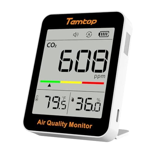 Temtop C1 Dual Pack Monitor de CO2 Monitor de Qualidade do Ar Interno Portátil Medidor de CO2, CO2, Temperatura, Umidade para Casa, Escritório, Escola