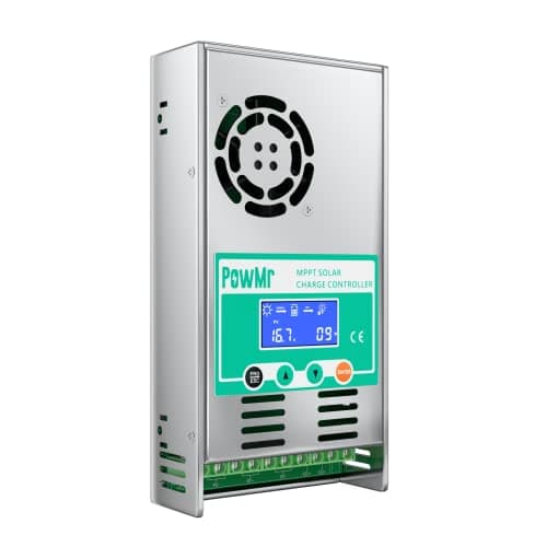 PowMr Controlador de Carga Solar Mppt 60 Amp 48V 36V 24V 12V Automático - Entrada Máxima de 160Vdc, Controlador de Carga Solar com Retroiluminação Lcd para Bateria de Lítio Nicd Gel Selada