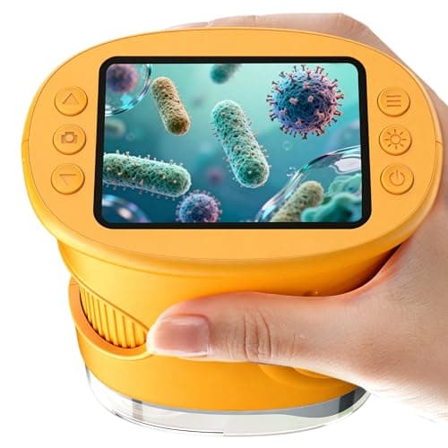 1000 X Microscópio portátil digital para crianças: Magnifying Glass para 2,0" IPS ecrã - presente original 4-12 anos, menina infantil, lupa grande aumento com luz - ciência experiências brinquedos