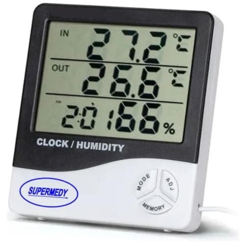 Termo Higrometro Medidor Temperatura Digital Com Cabo Supermedy