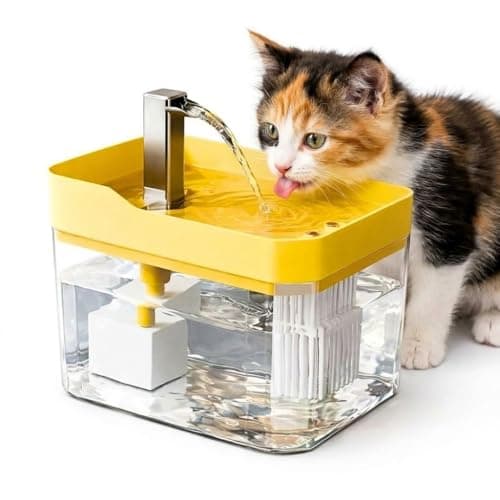 Bebedouro Automatico Pet Fonte para Cães e Gatos Silenciosa Bivolt 1,5L (Amarelo)