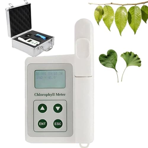 Medidor de clorofila portátil 4 em 1 para medição rápida de nutrientes de plantas, conteúdo de nitrogênio e clorofila, armazenamento e análise de dados para agricultores, jardineiros e cientistas