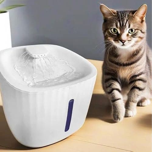 GONDMAX Bebedouro Automático para Gatos e Cães, 3 Litros, Branco