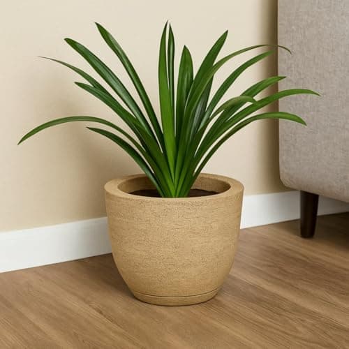 Vaso De Planta Decorativo Polietileno Jardim Bojo 30x33 (CIMENTO)