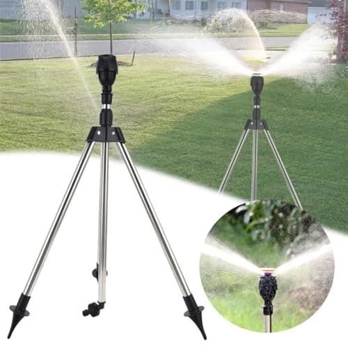 Aspersor De Tripé Giratório Irrigador De Jardim Telescópico Automático Rega 360° Circular Irrigação Agrícola Campo Horta Plantas