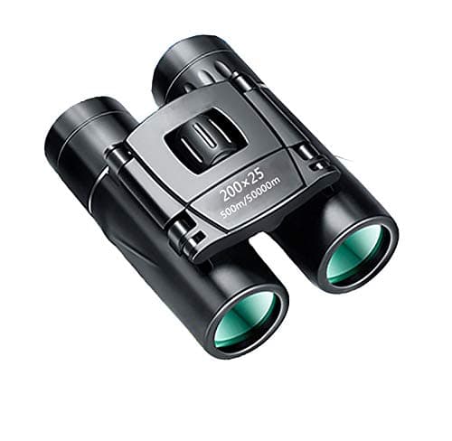 Binóculos telescópio 50000M Mini Zoom portátil HD Potente 200x25 Dobrável Profissional de longo alcance para acampamento Caminhada Concerto Montanha Preto à prova d'água