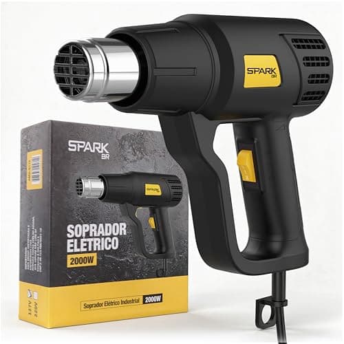 Soprador Térmico 2000W 600°C 2 Estágios Profissional SparkBr 110V ou 220V Uso Residencial e Industrial Controle de Temperatura 220V