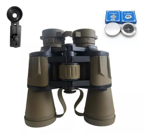 Binoculo C/Suporte 20x50 De Longo Alcance 10km Profissional (Cáqui)
