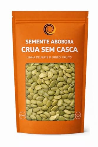 Semente de Abóbora Crua sem Casca Tipo A 1kg Natural, Pepita Verde e Selecionada (1kg)