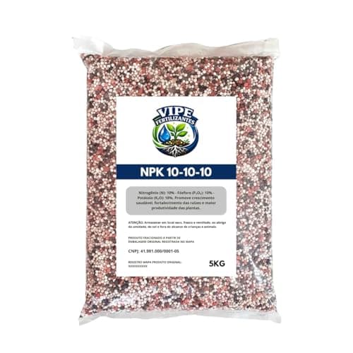 Adubo Npk 10-10-10 Fertilizante Granulado P/Agricultura 5kg