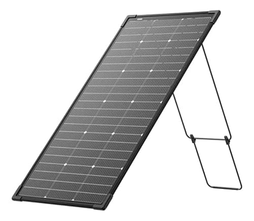 EF ECOFLOW Painel Solar Portátil Bifacial 125 W, Modular Rígido Bifacial de 500 W, Eficiência de Até 25%, à Prova D'água IP68, Suporte Ajustável e Ângulo Solar