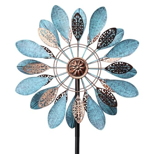 WONDER GARDEN Cata-Ventos para Exterior - Cata-Vento de Metal, Escultura Cinética de Vento de 1,3 M E Decoração para Jardim, Pátio E Gramado