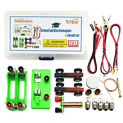 EUDAX Kit de modelos de experimentos de física faça-você-mesmo, materiais eletromagnéticos, circuito básico de descoberta de eletricidade para laboratório escolar, projetos educacionais criativos, equipamentos de ensino