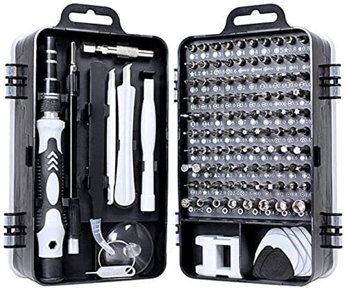 Conjunto de chaves de fenda de precisão 115 em 1 kit de ferramentas de reparo com kit de driver magnético, conjunto de chaves de fenda de precisão eletrônica com bolsa portátil para computador de reparo, telefone celular, PC, iPhone, tablets