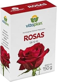 Caixa de fertilizante mineral para rosas Vitaplan, 150g, composição 08-12-10 NPK